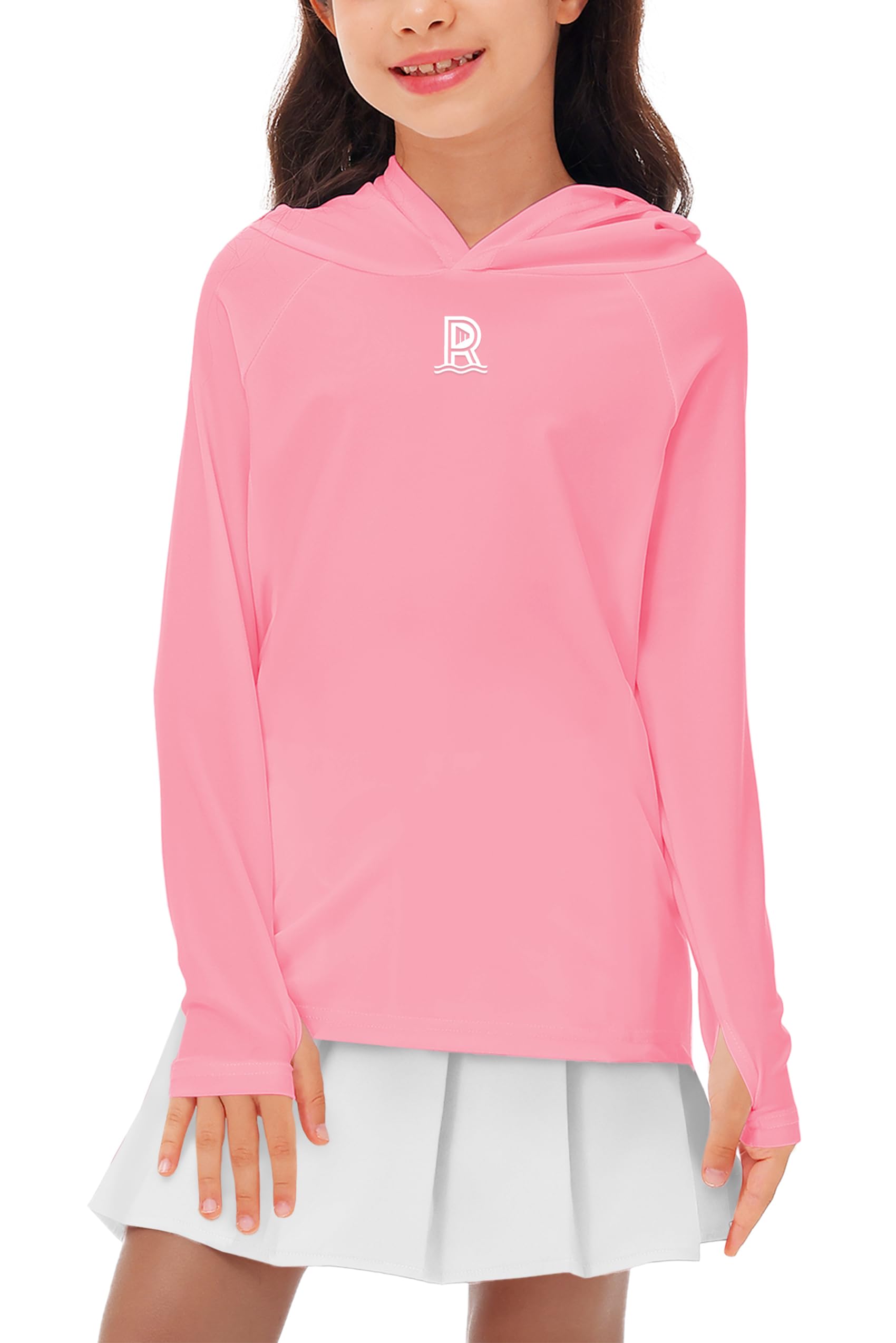 Remimi Kids Sun Shirt Rash Guard Quick Dry Sun Protection Athletic Hoodie Hiking Shirts 3-12 Years