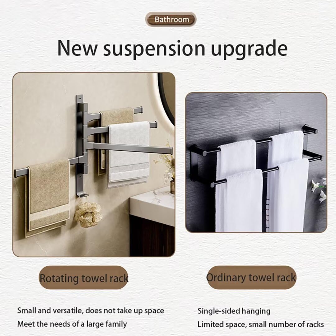 Homease Porte-serviettes De Salle De Bain, Sans Perçage, Règle De