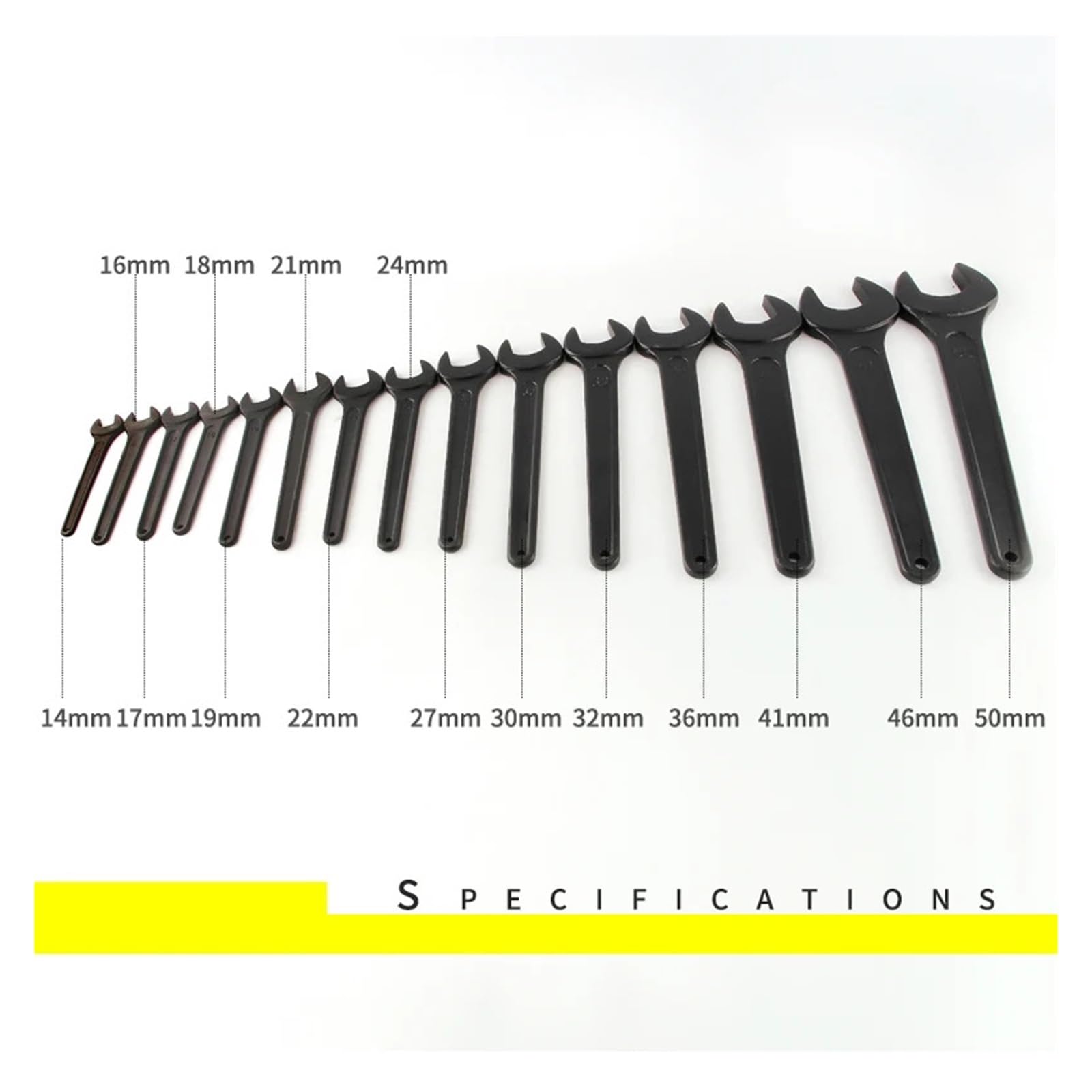 ZXYZXYZZ Heavy Duty Single Open End Wrench Black Spanner(32mm)