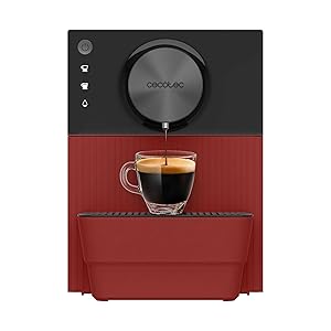 Cecotec Cafetera Superautomática Compacta Cremmaet Cube Red. 1350W, Rendimiento Profesional, Sistema de Prensado, Pre-Infusión, 19Bares, Sistema Thermoblock, 5 Niveles de Molienda, Control Táctil