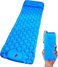 LYLSXWL C ing Sleeping Pad  Inflatable C ing Mattress Pad with Built~in Pillow   - Compare price