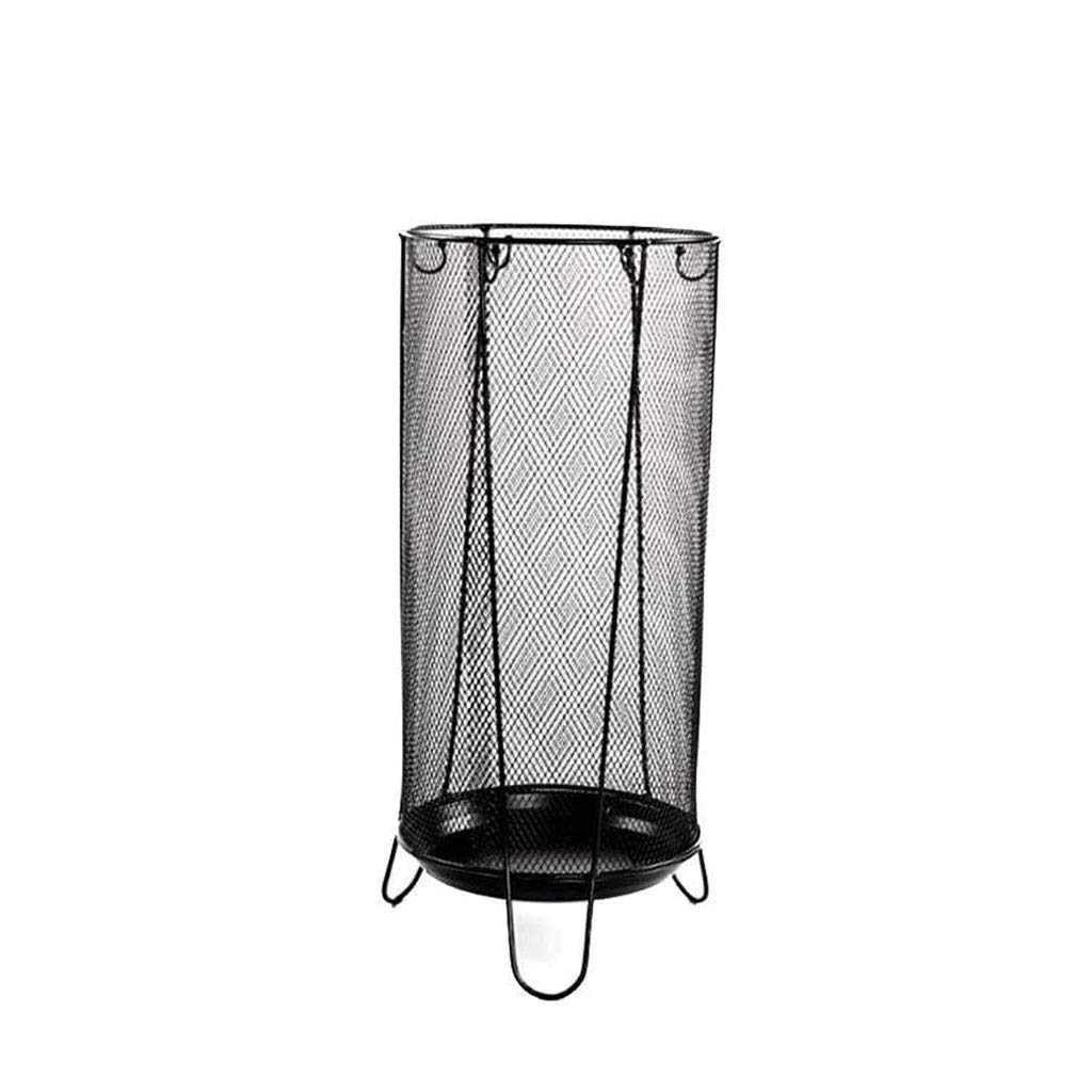 KLerDH Umbrella Stand, Metal ，, Household Hotel Commercial Barrel, Put the Rack at the Entrance(Svart)