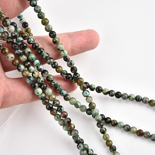 Miniatura 149 de Cuentas redondas naturales semipreciosas de piedra suelta para hacer joyas, brazaletes, collares Ojo de tigre rojo,Piedra de Yaxaita,Azul