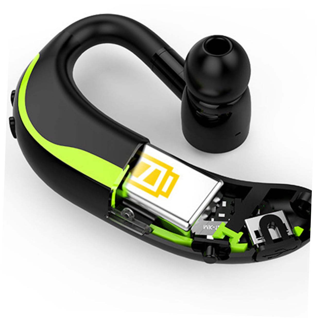 Auricolare Wireless senza Fili Sportivo con Gancio, Cuffia Singola Leggera 12g, Compatibile con Smartphone e Tablet, Audio Dinamico Vivavoce per Uso Quotidiano