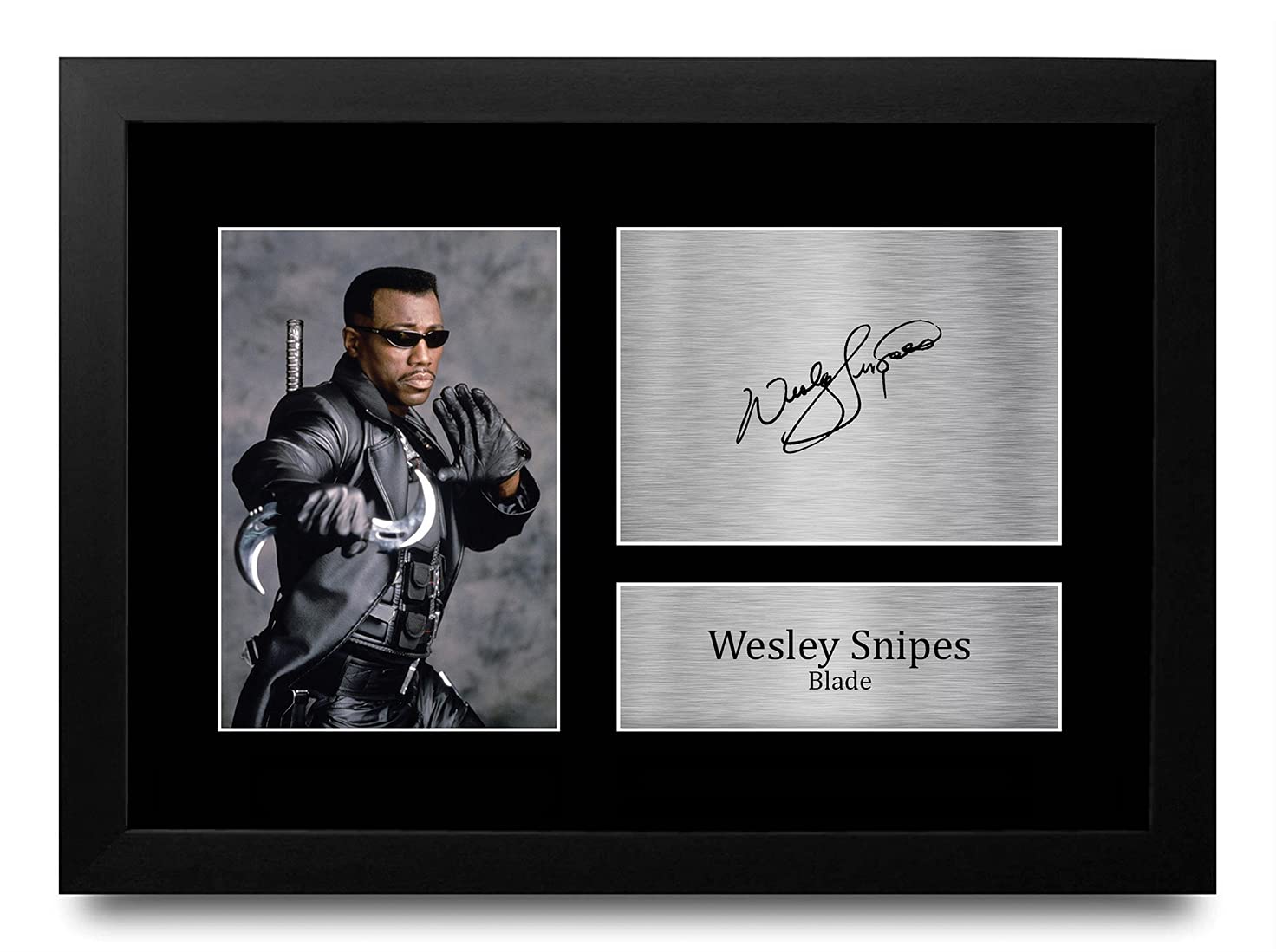 HWC Trading FR A4 Wesley Snipes Blade Gifts Printed Signed Autograph Picture for Movie Memorabilia Fans - A4 Framed