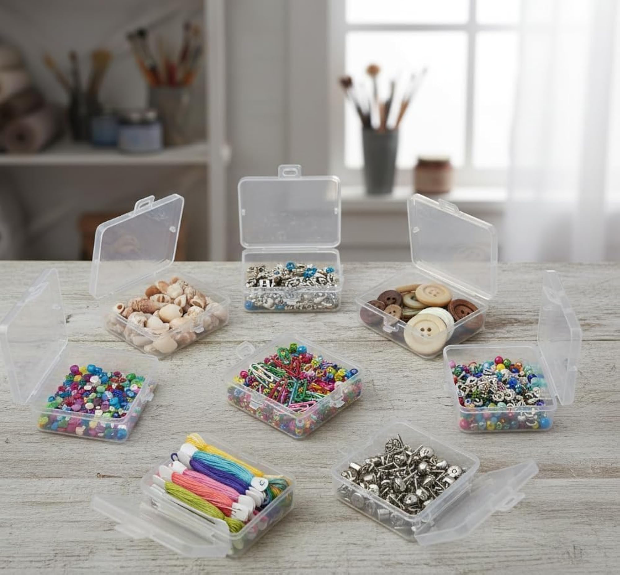Jewellery Organiser Box Set, 14-Piece Transparent Containers