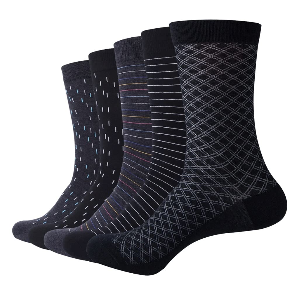 Calcetines deportivos for hombre Tallas grandes Calcetines de negocios for hombre Calcetines de algodón a cuadros a rayas Tamaño de calcetines for hombre