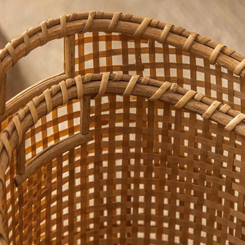 Feer Rattan Laundry Basket Hollow Storage Basket Multifunctional Dirty Clothes Basket Wicker Basket Laundry Basket (Color : D, Size : 27 * 29 * 39Cm) #TOP4