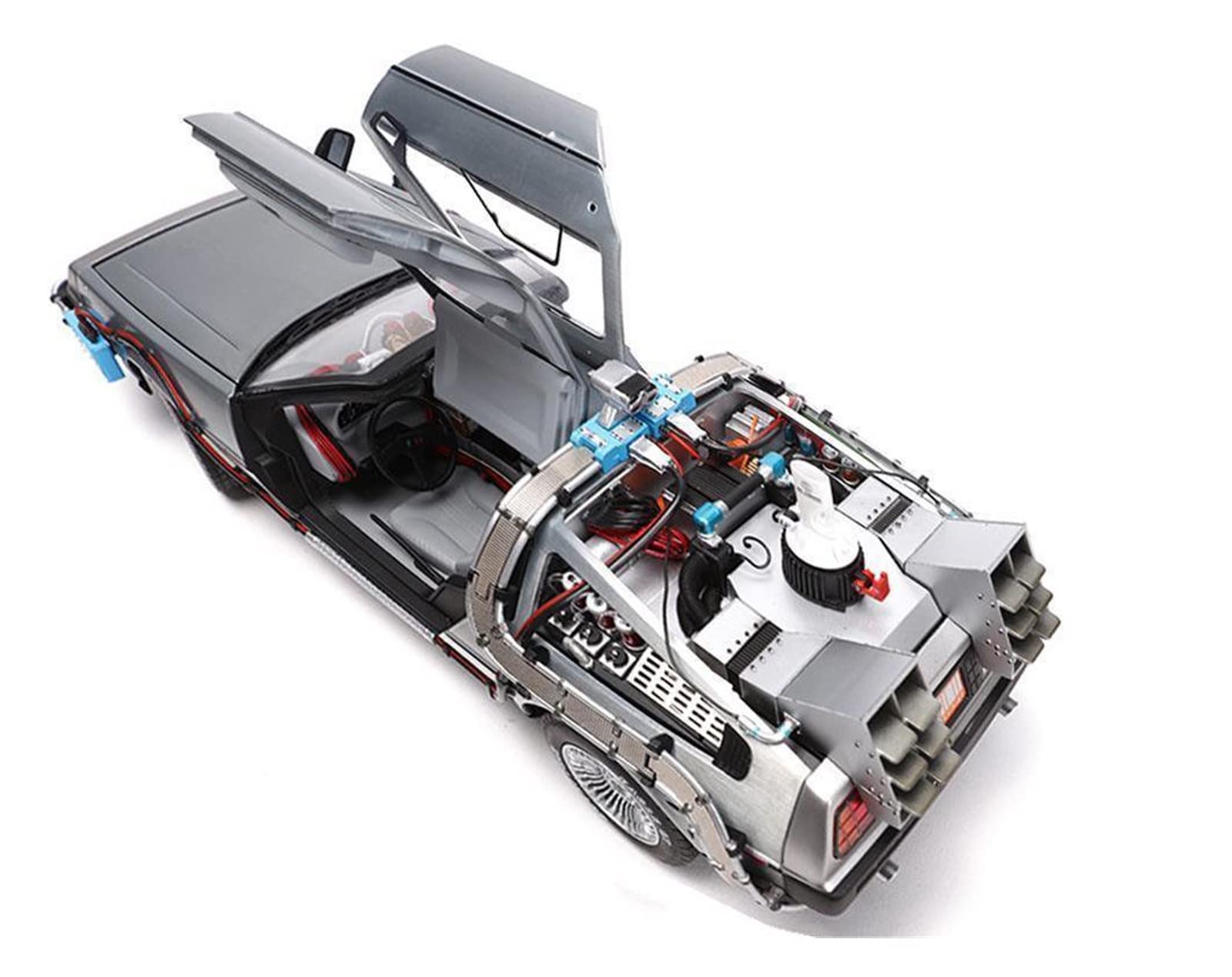Auto In Miniatura 1 18 Pressofuso In Lega Di Metallo Macchina Del Tempo DeLorean Veicolo Giocattoli Modello Da Collezione Regali Mostra