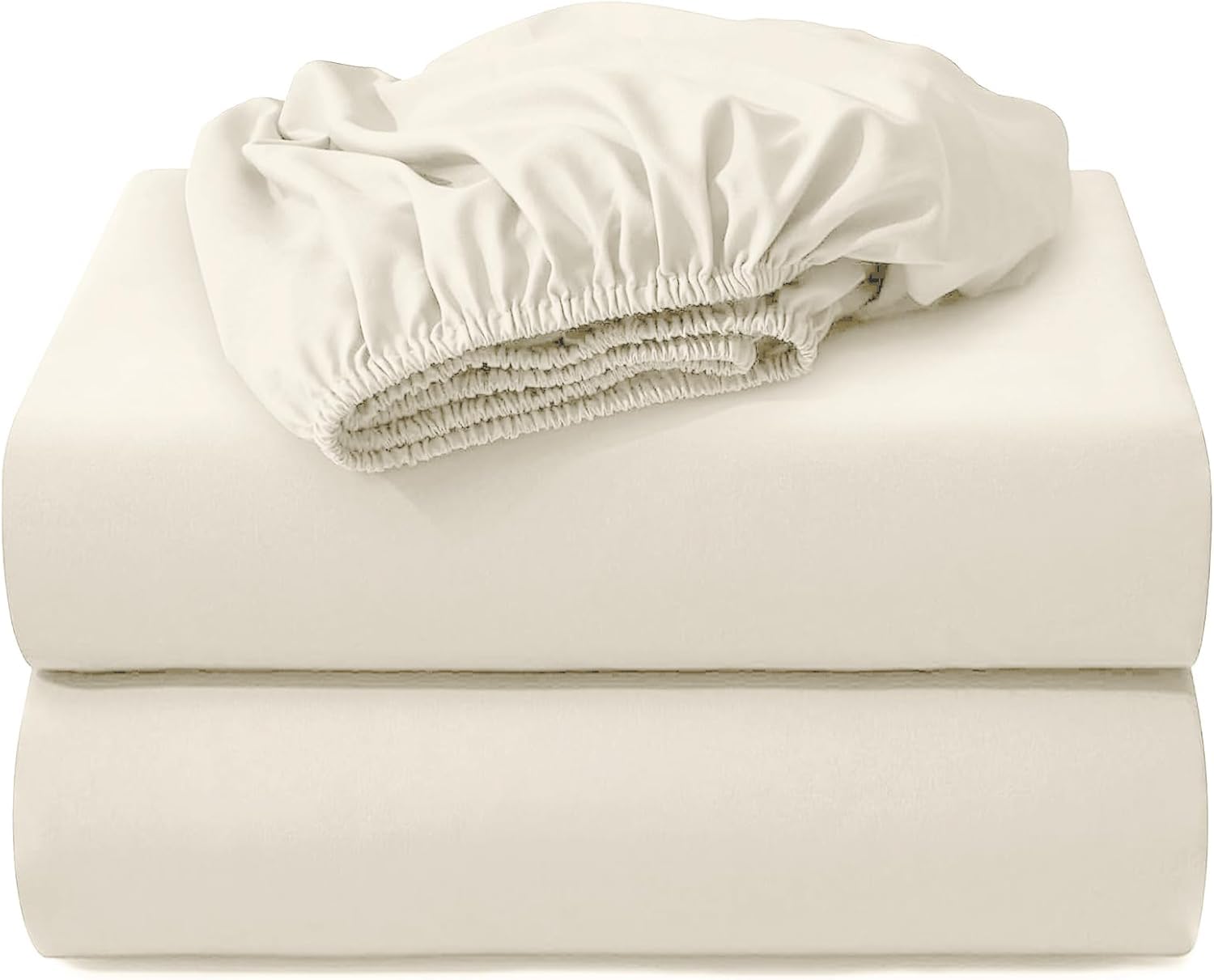 Hotella 2PC King Fitted Sheet Only,78x80inch,100% Microfiber Ultra Soft Hotel Quality Bottom Sheet,14" Deep Pocket,Wrinkle and Fade Resistant，Beige