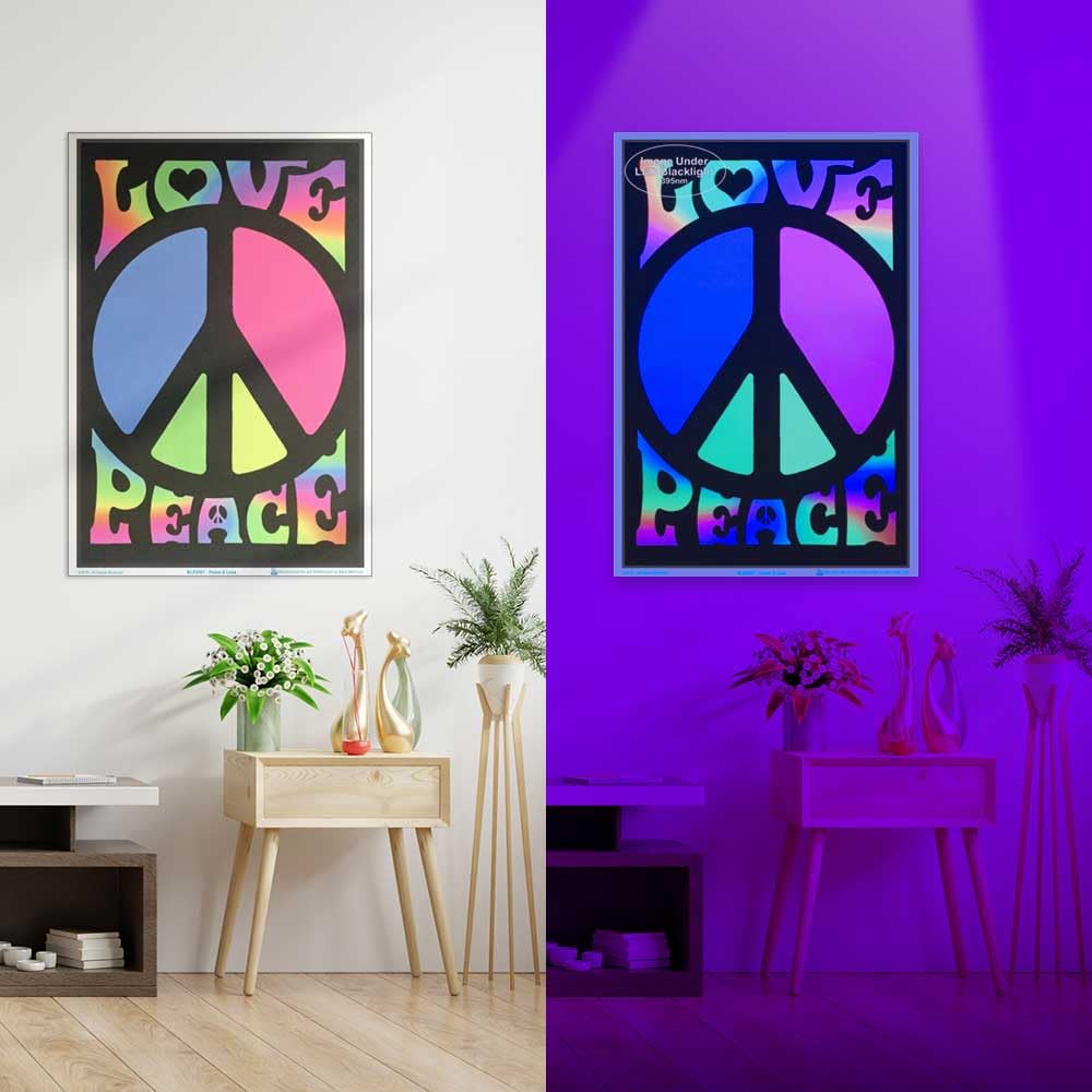 Amazon.com: Scorpio Posters Peace & Love - Retro - Laminated