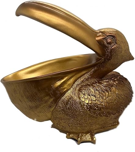 Miniatura 4 de WEALTHCOMING Estatuas creativas de resina, figuras de pájaros de la estatua del Pelícano, adornos para teléfono celular y llaves, decoración de