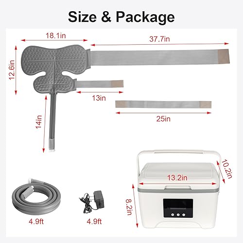Miniatura 6 de Máquina de terapia de frío para hombro después de la cirugía con temporizador programable, panel en bucle, máquina de hielo para reemplazo de