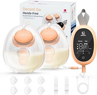Extractor de leche portátil manos libres D6, bombas de lactancia materna portátiles con 3 modos y 9 niveles, bomba de leche materna eléctrica de bajo ruido, fuerte succión discreta, brida de doble