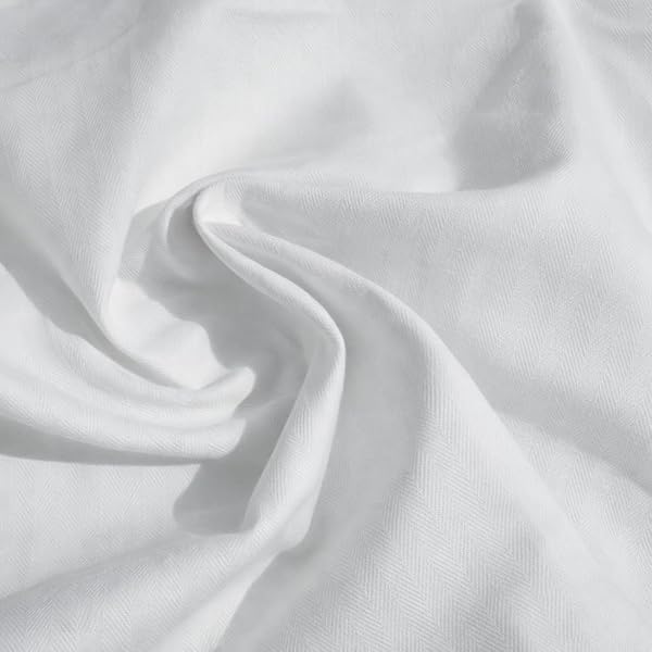Coutil Fabric Corset | Pure Cotton Corset Making Fabric Twill Herringbone Weave, Stronger Than Corset Mesh | by The Yard (White, 1 Yard (36" x 58")) - 5