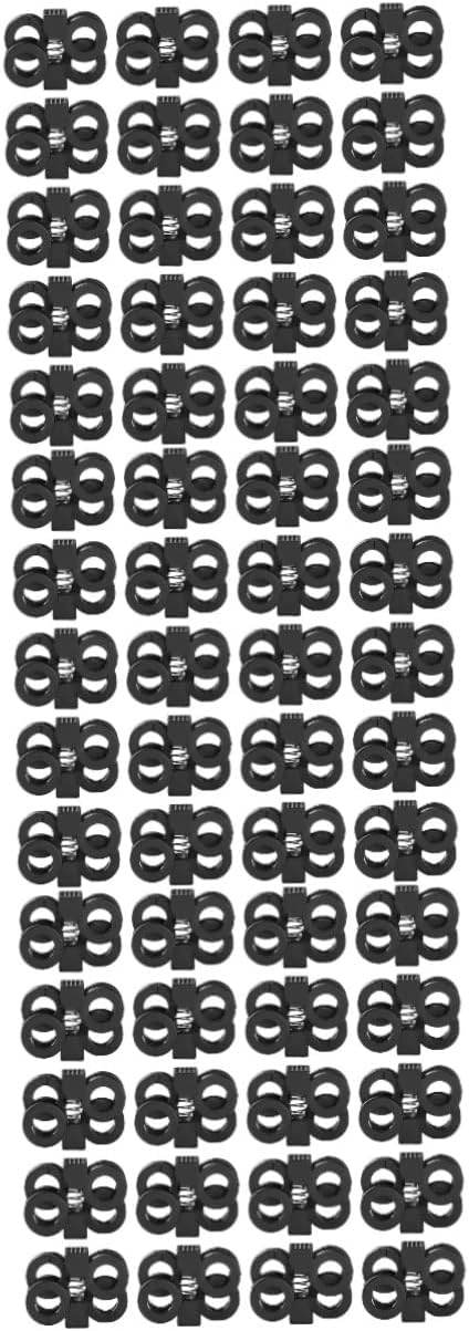 TEHAUX 40 Pcs Non-slip Shoelace Buckle Shoelaces No Tie Elastic Shoelace Clasps Tieless Shoelace End Clips No