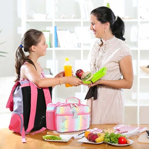 Miniatura 8 de RHCPFOVR Bolsa de almuerzo para niños y adolescentes, lonchera aislada, kit de bolsa de almuerzo reutilizable para viajes escolares
