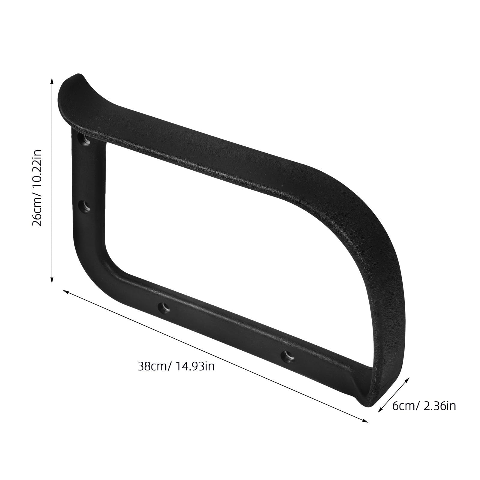 2 Reposabrazos de Plástico Negro para Silla de Oficina y Giratoria, Reemplazo Ergonómico Soporte para Peso Pesado y Agarre Cómodo, Adecuado para Uso Diario