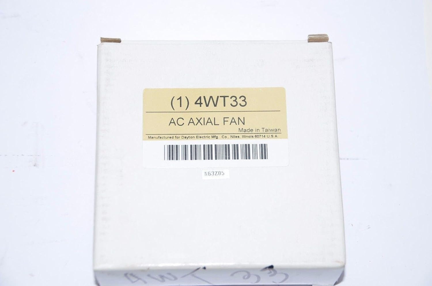 Dayton Axial Fan 230 Volts AC; 19 Watts; 105 CFM; Model 4WT33