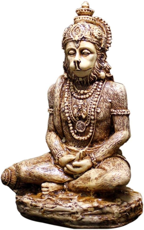 craftstore14 Hanuman,Bajranbali,Monkey God Resin Idol Sculpture Statue Size 6"x4" Hand Carved