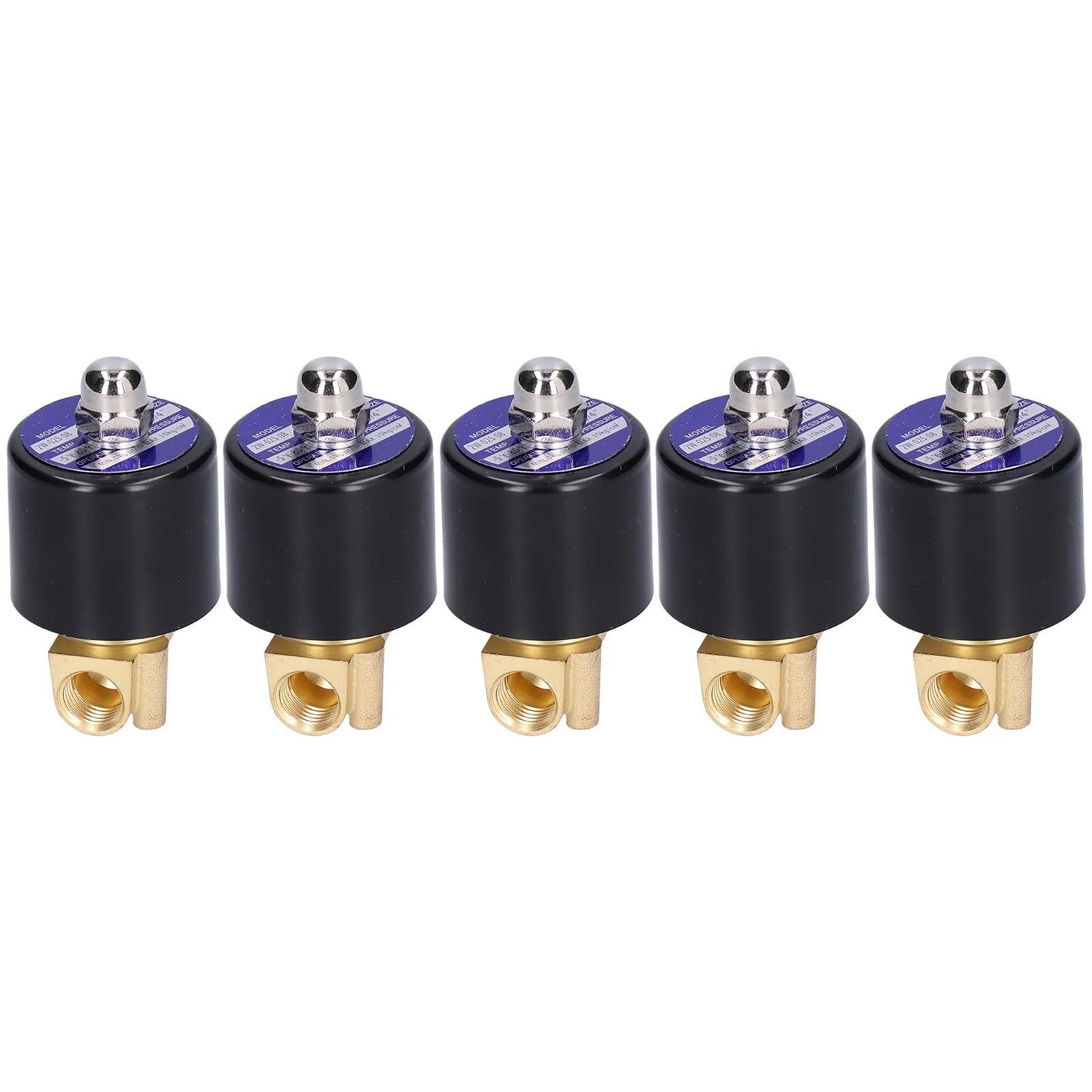Hydraulic Control Valve Normally Closed Brass Smooth Electromagnetic Valve 2W-025-08 with No Burrs(AC220V)