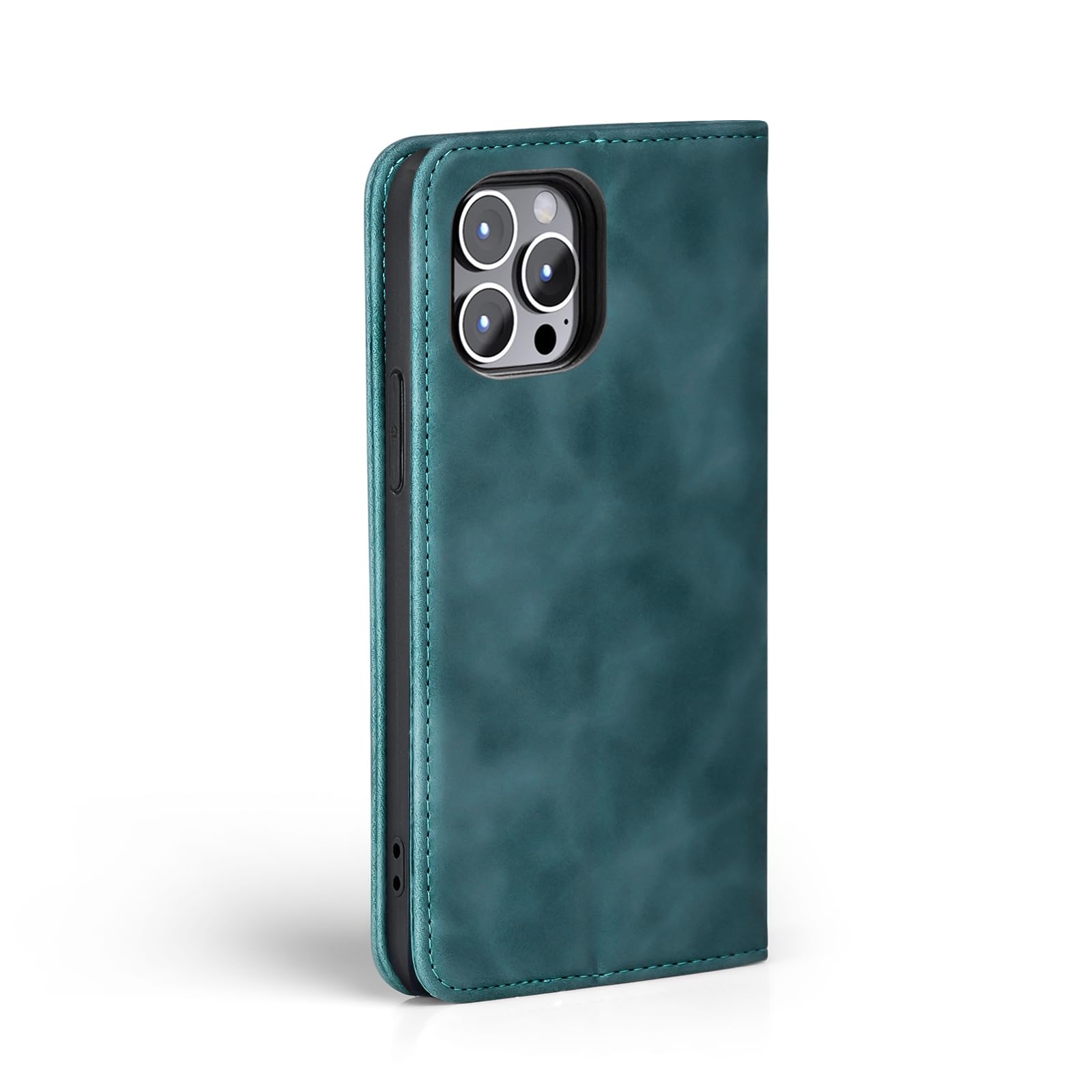 LBH Custodia per iPhone 13 Pro, colore blu petrolio, con scomparto per