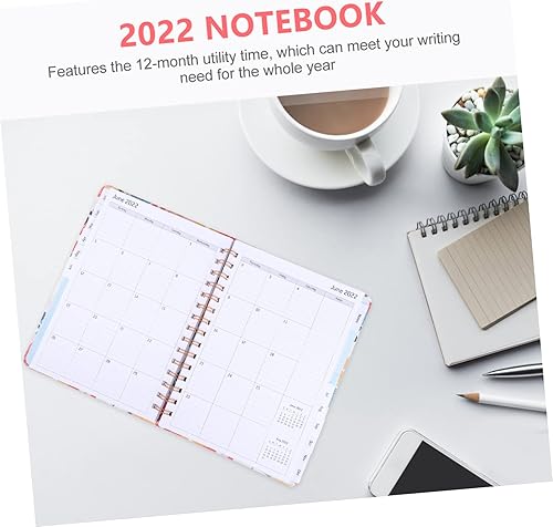 Miniatura 2 de Tofficu 2 Pcs 2022 Schedule Planner Calendar Book 2022 Agenda Planner Yearly Planner 2022 Wirebound Notebook 2022 Planner Notebook Daily Schedule