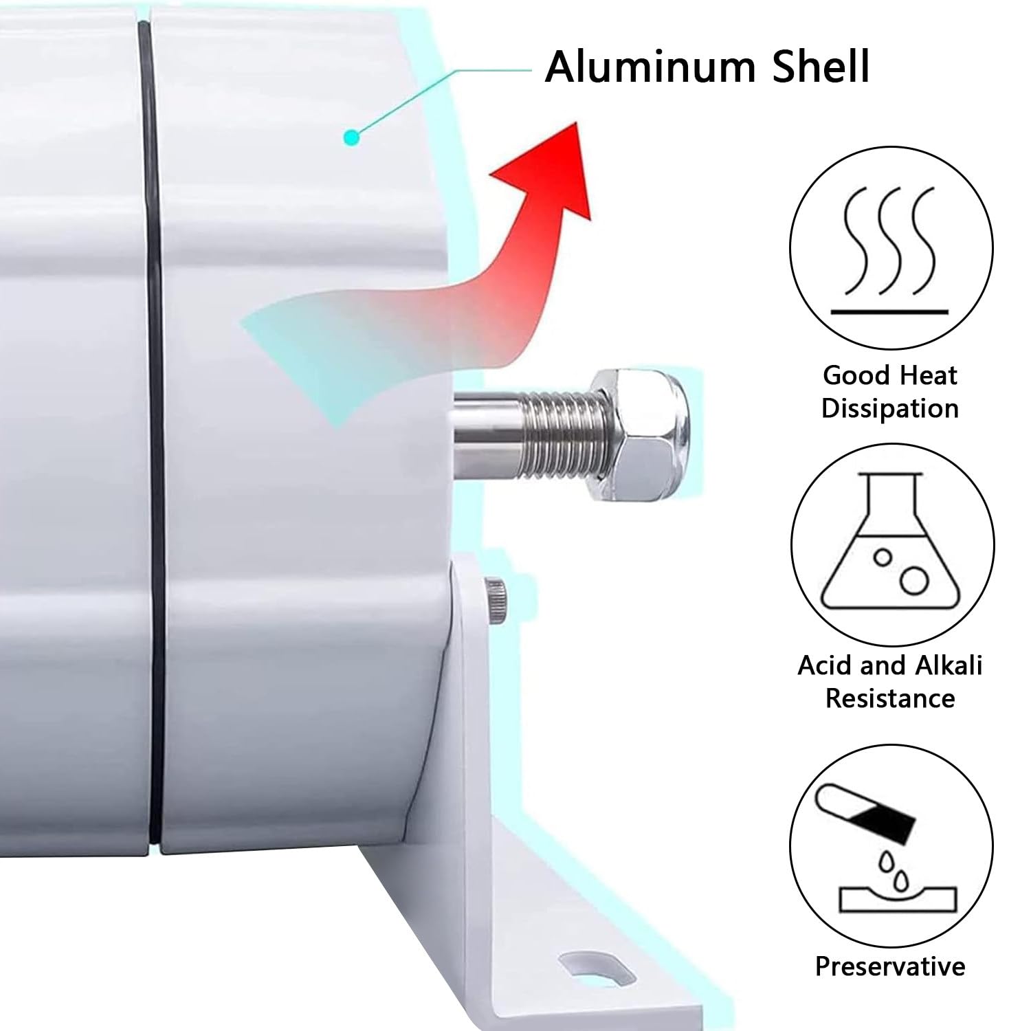 Alternatore Trifase, Generatore a Magnete Permanente CA, Generatore di Motore Elettrico a Magnete Permanente da 600W, per Turbina Eolica Orizzontale Verticale,12V