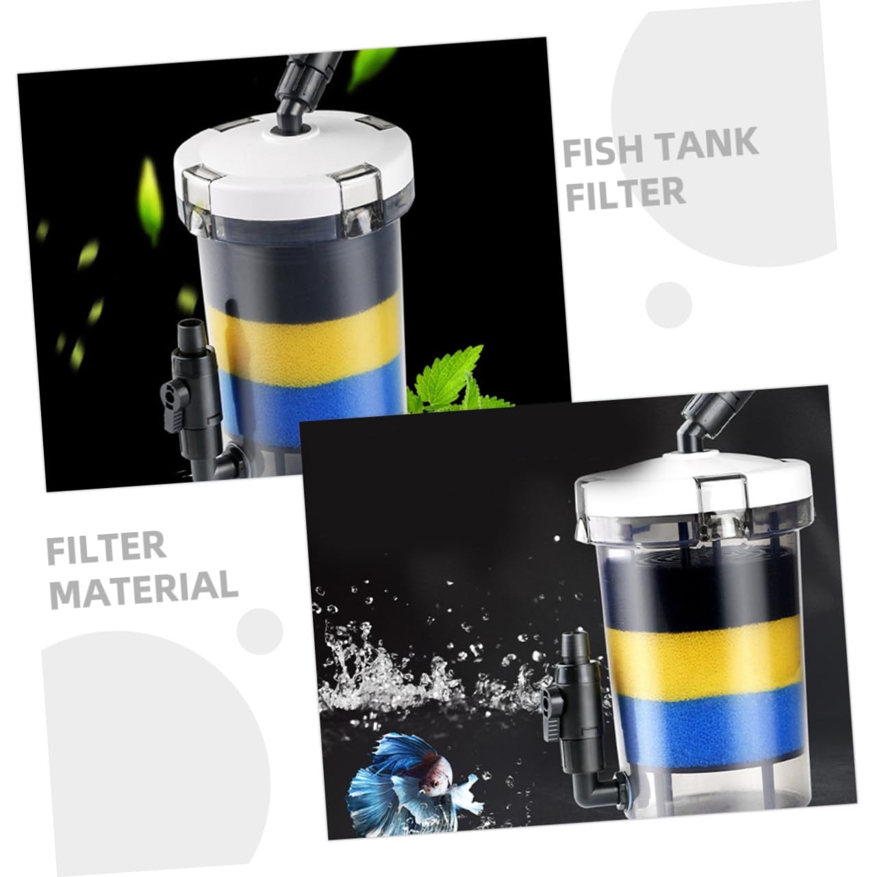 Filtro De Acuario Transparente LW Series Caja De Filtración Silenciosa Externa para Peceras Material y Resistente para Equipos De Acuario y Acuáticos