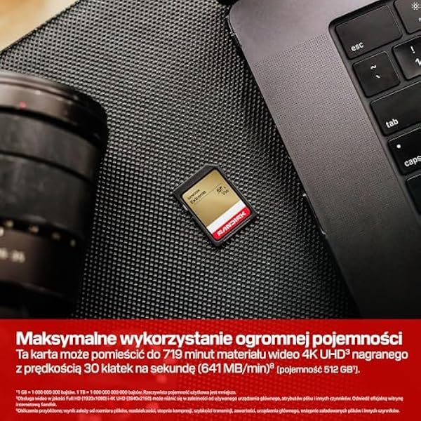 SANDISK Extreme SD-карта UHS-I 64 ГБ скорость чтения до 170 МБ с и записи до 80 МБ с видео 4K UHD U3 V30 SANDISK Memory Zone App