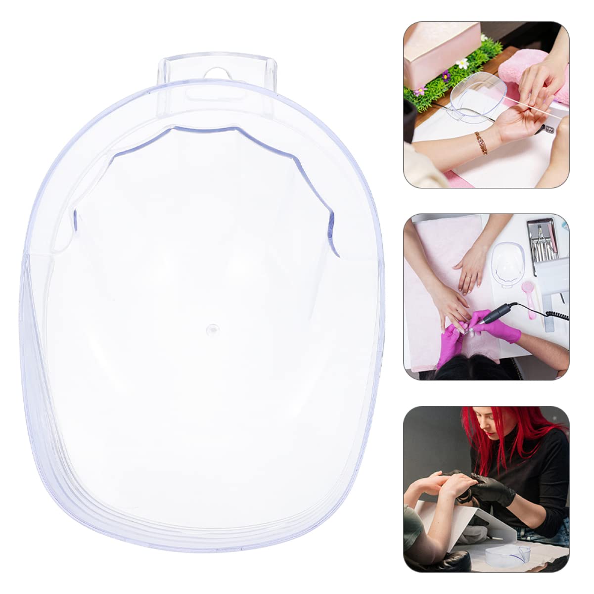 2pcs Nail Soaking Bowls for Manicure Nail Art Salon Supply Convenient Polish Remover Bowls for Home Use and Professional Salons