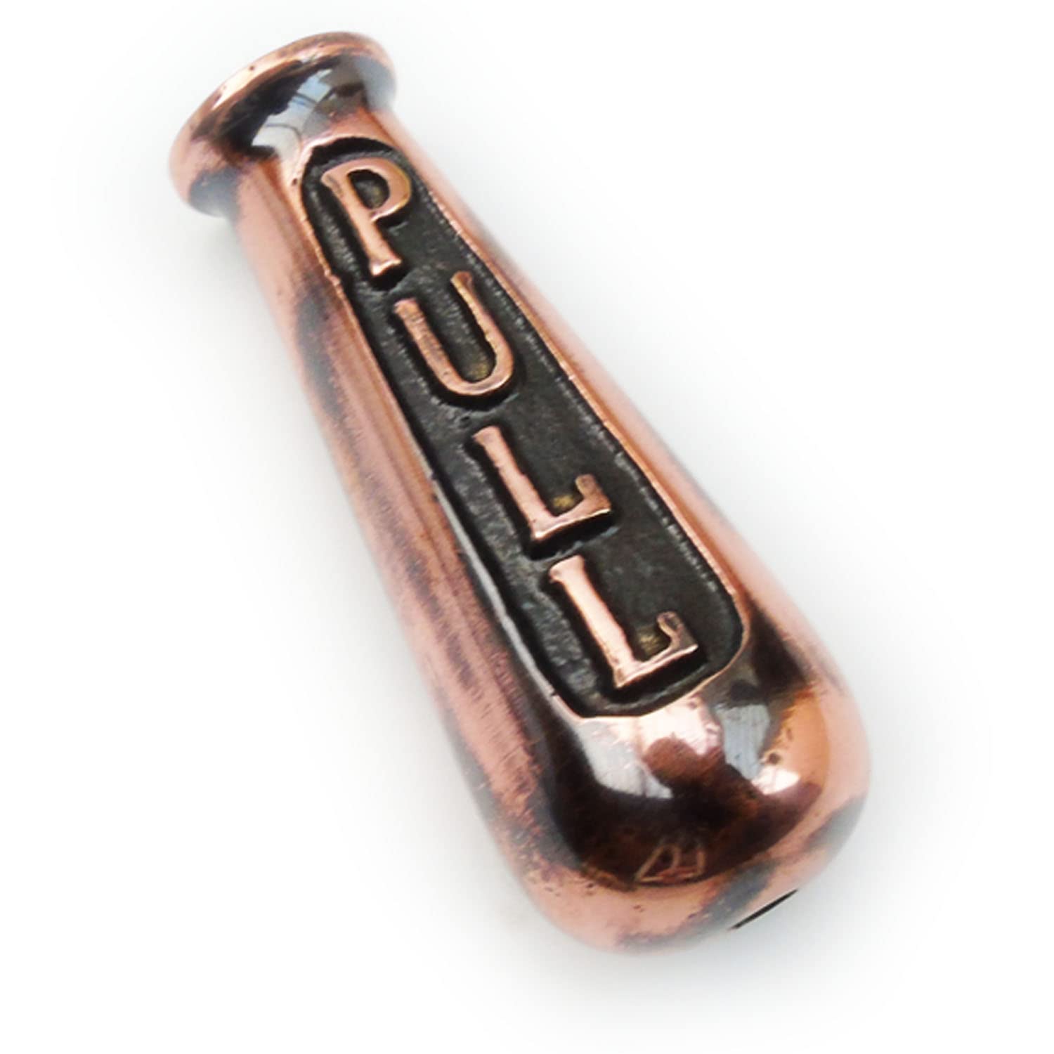 Jones & Grey - Antique Copper Solid Brass Vintage Period Style Bathroom Light Switch Pull, Black, Size 85mm long . 35mm at the widest part. (BR-IRN-40CP)
