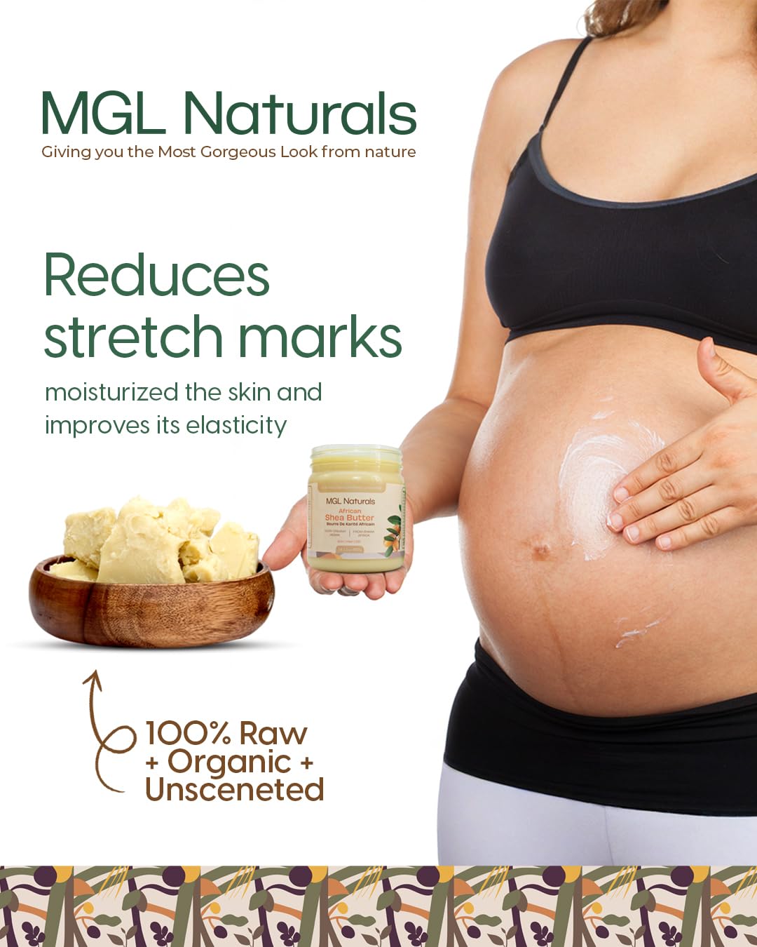 MGL Naturals Raw African Shea Butter Ivory 16oz, 100% Pure, and Unrefined. Nourish and moisturize hair and skin. Use alone or DIY recipes. From Ghana, West Africa. 16oz Jar - Image 9