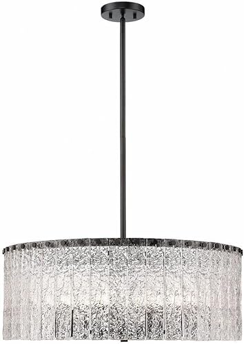 Z-Lite 1943P26-MB Glacier - Colgante de 10 luces en estilo contemporáneo-11 pulgadas de alto y 26.75 pulgadas de ancho, color acabado negro mate