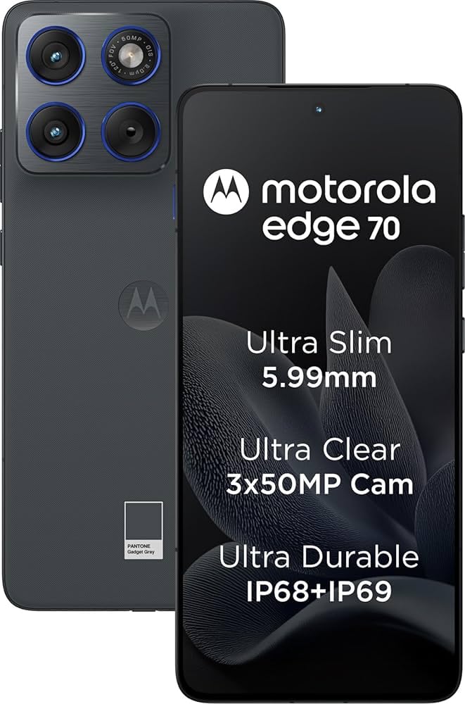Motorola Edge 70 (Pantone Gadget Gray, 8GB RAM, 256GB Storage)