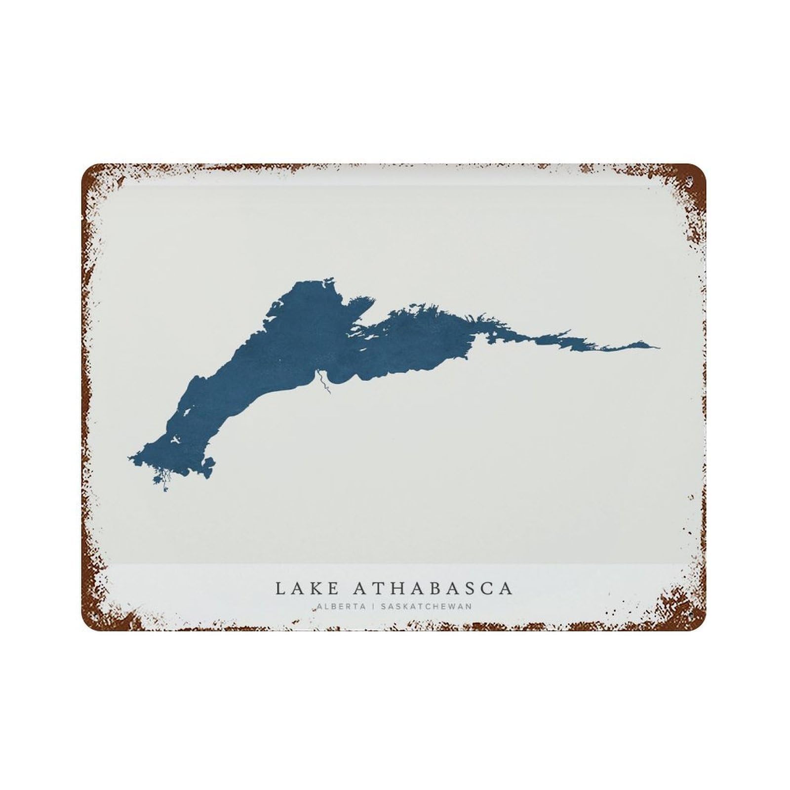 xiaoxiaoshen Lake Athabasca Map Canada (2) Wall Decor Art Metal Tin Poster Modern Home Decor Art Home Bar Shop Decorations Vintage Sign 30x40cm