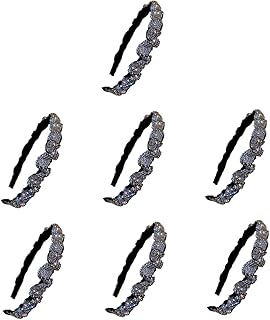FOMIYES 7 pcs headband crystals decor makeup hair band women's hair accessories vintage hair hoops sparkle hair hoops shiny hairband Girl Hairband Girl Head Wear Woman Headdress wrinkle