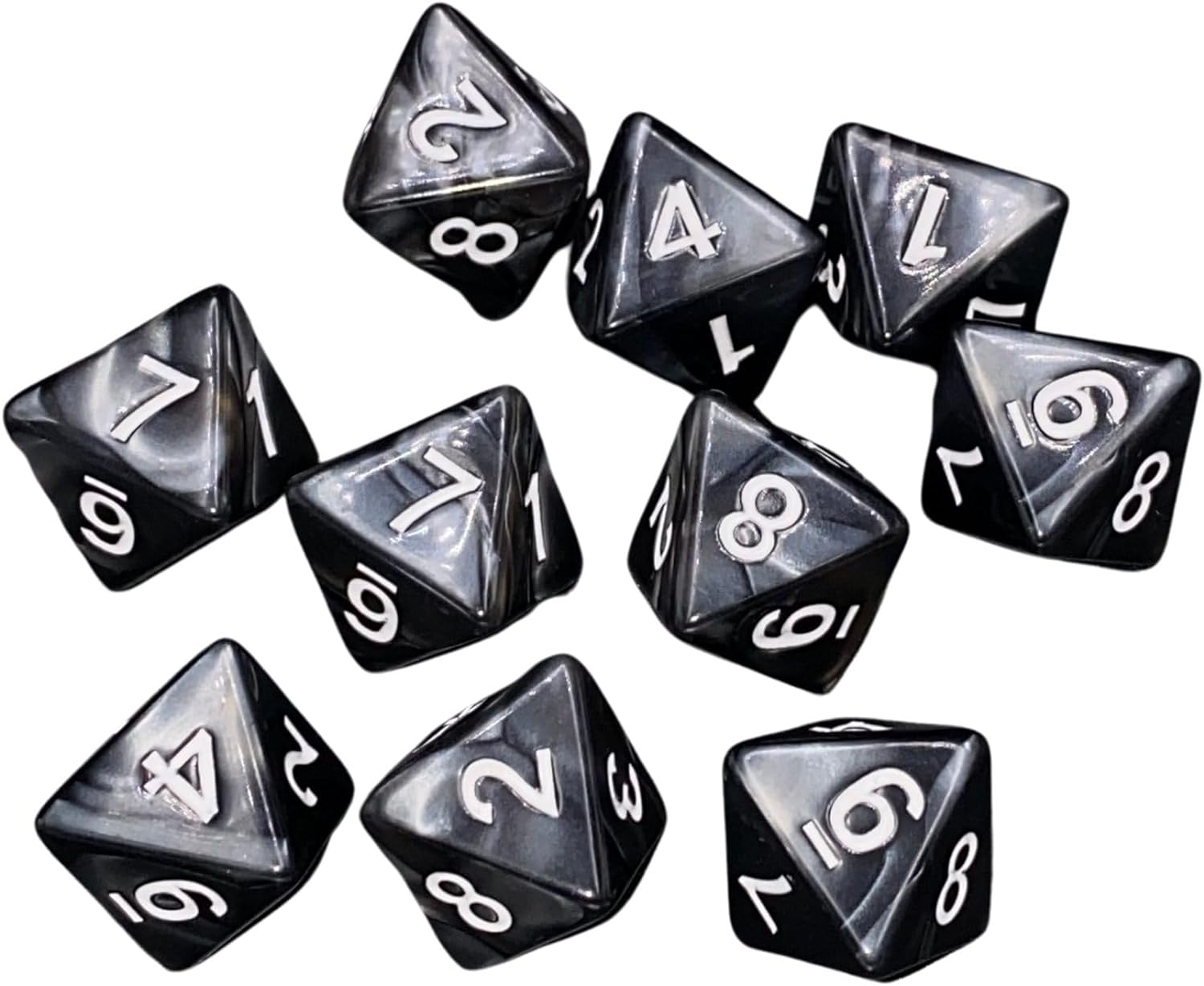 Amazon.com: 10 Pieces D8 Polyhedral Dice Set - 8 Sided Dice with