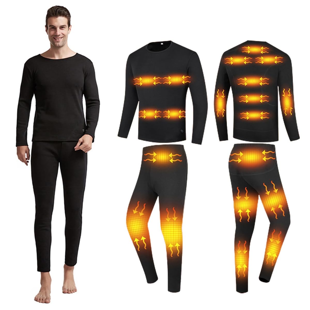 Ropa Interior térmica con 20 Zonas y 3 temperaturas Regulables. Ropa Interior de Exterior para climas fríos