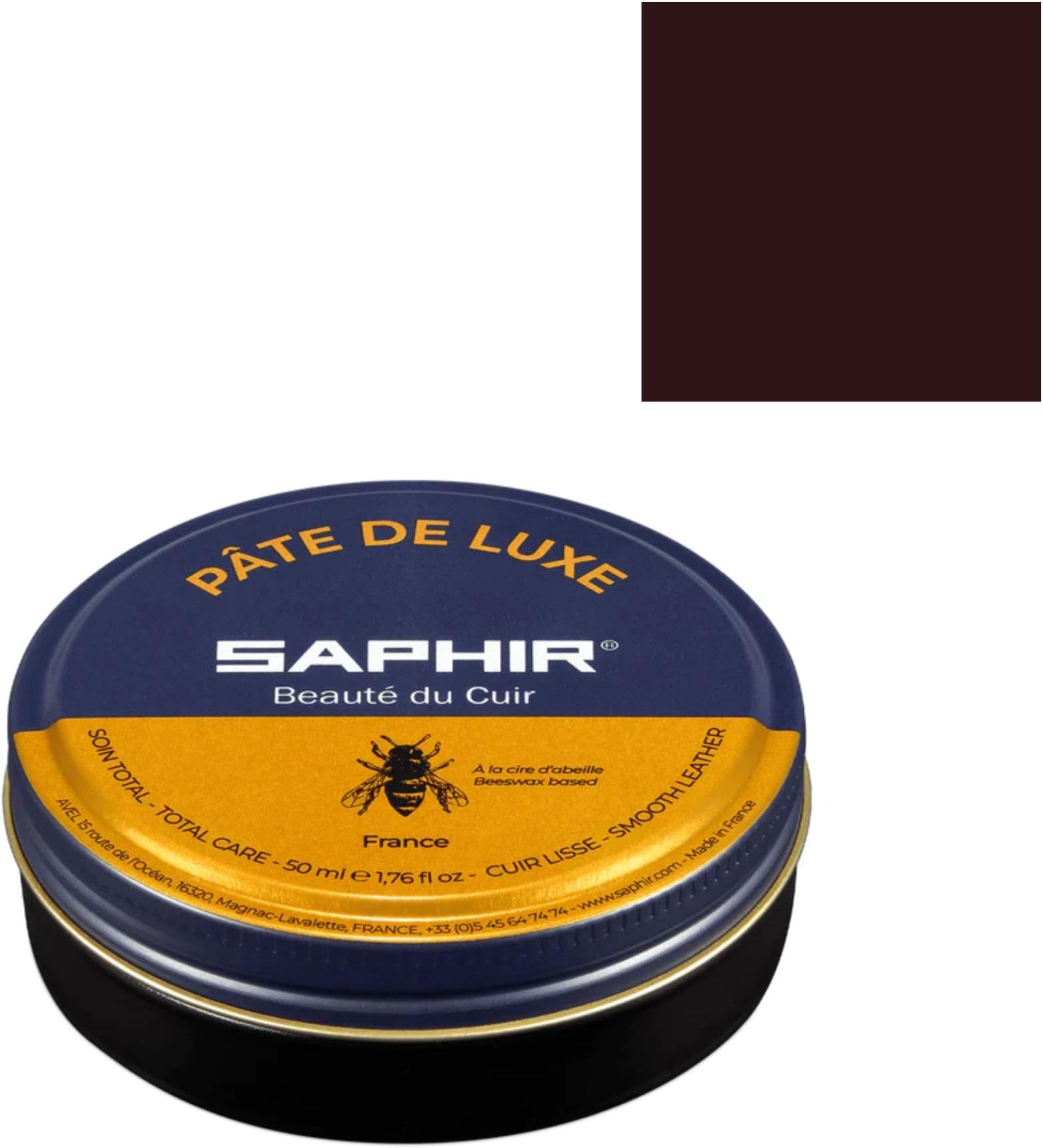 Saphir Luxury Paste Wax Bordeaux 08, 50 ml