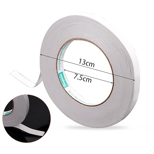 Miniatura 2 de Cinta de tela de doble cara, 1/2 pulgada x 200 pies, sin costura, cinta adhesiva de tela para pared, pisos, alfombras, ropa, vestidos, manualidades,
