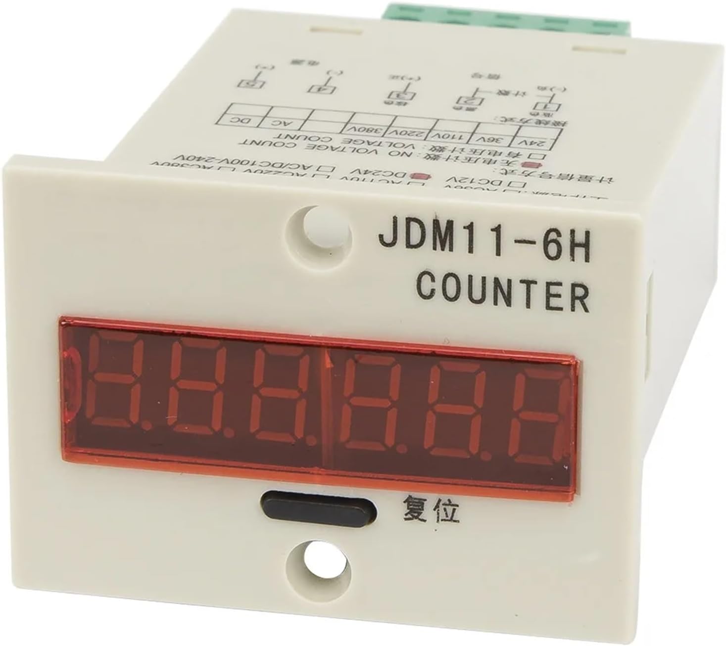 JDM11-6H 5 pin 6-36VDC NPN Sensor Input Digital Electronic Production Counter Relay JDM11 AC 220V 110V 380V 36V DC 24V 12V(12VDC)