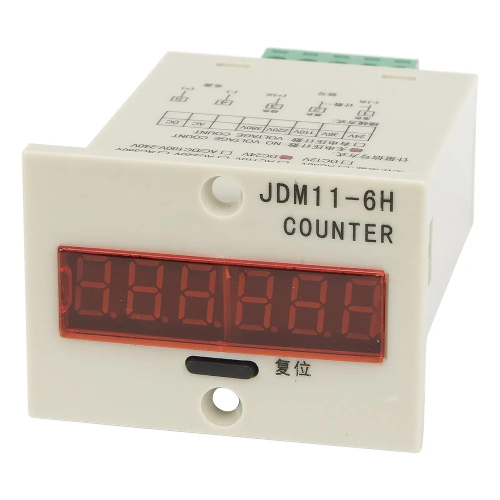 WBNFFUCYU JDM11-6H 5 pin 6-36VDC NPN Sensor Input Digital Electronic Production Counter Relay JDM11 AC 220V 110V 380V 36V DC 24V 12V(220VAC)