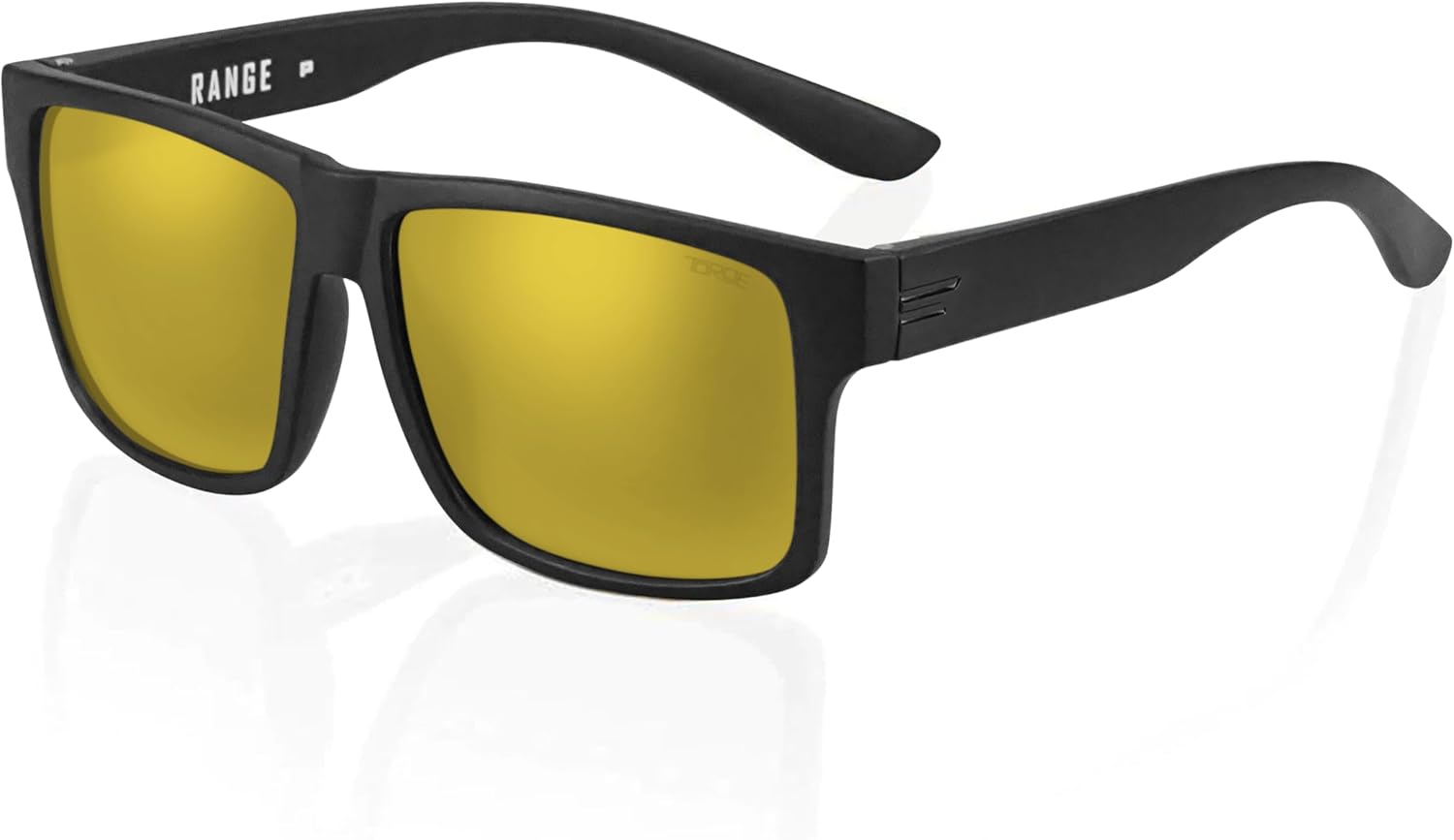 TOROE Matte Black TR90 Frame RANGE Polarized Colored Mirror SR+ Sunglasses For Outdoor Performance Sports w PC lenses - Image 2