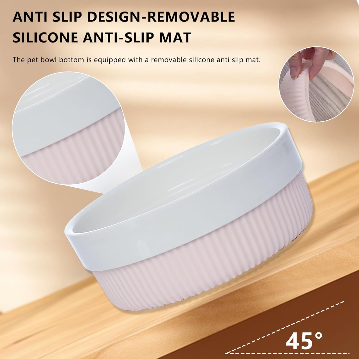 Stay Stylish & Spill-Free: Review of Ceramic Dog Bowls with Non-Slip Silicone Base
