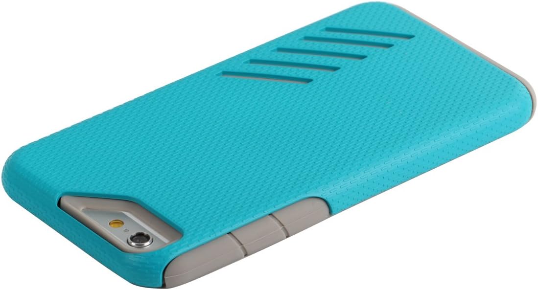 iPhone 6S Plus Case, iPhone 6 Plus Case, BENTOBEN Anti-Slip 2 in 1 Dual Layer Hybrid Hard PC & Soft TPU Bumper Shockproof Protective Case for iPhone 6 Plus/6S Plus (5.5 inch), Blue/Grey