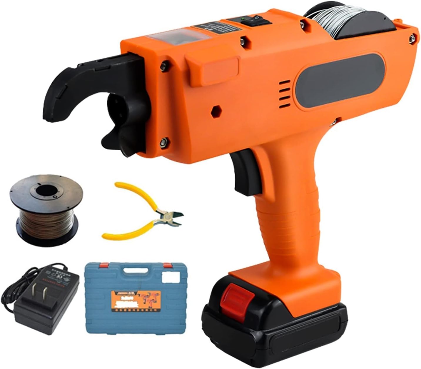 Hand Held Steel Machine Rebar Tier Binding 1500mAh 3000mAh Automatic Tying Cordless Wire Lithium Battery with High Efficiency(8-34M 2pcs 1500mAh)