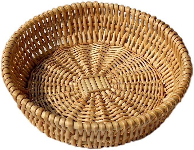 Wicker Bread Basket Wicker Fruit Baskets Natural Wicker Bowl Willow Woven Bread