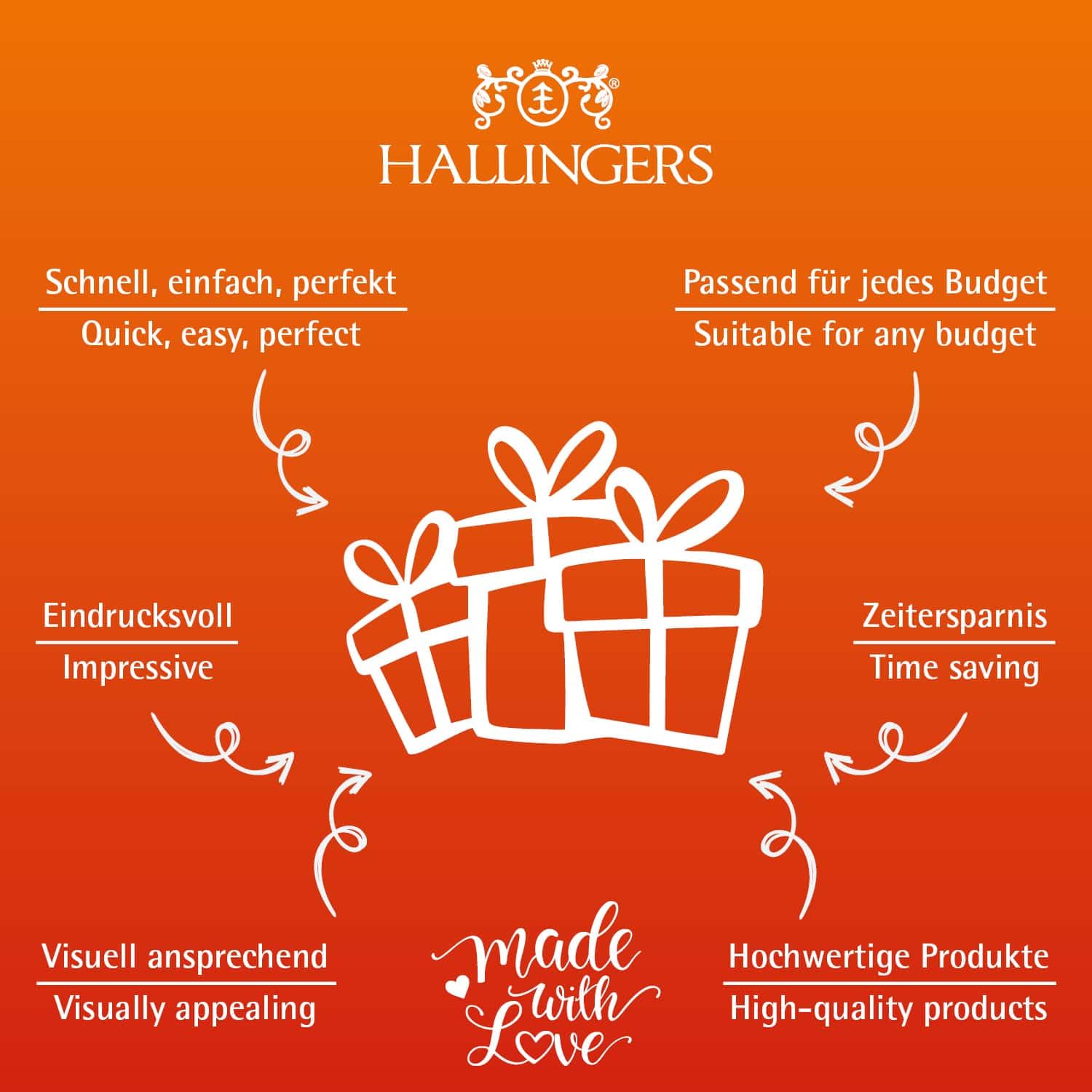 Hallingers Genuss Manufaktur Feinkost Oster-Geschenk-Set - XXL-Geschenkkorb "Easter Box orange" großes Osternest mit 90 Pralinen-Ostereiern mit & ohne Alkohol, Ostern Körbchen für Frauen Männer