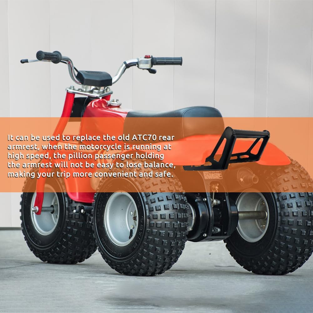 Motoparty for Honda ATV Parts 1978-1985 ATC70 Rear Grab Bar Support Metal Bracket Welded Replace for OEM Number 81200-957-000